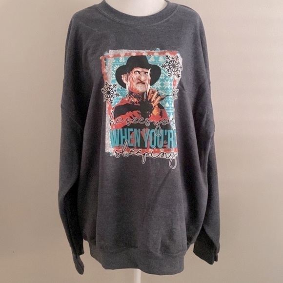 NWT Freddy Krueger holiday sweatshirt - Picture 5 of 6